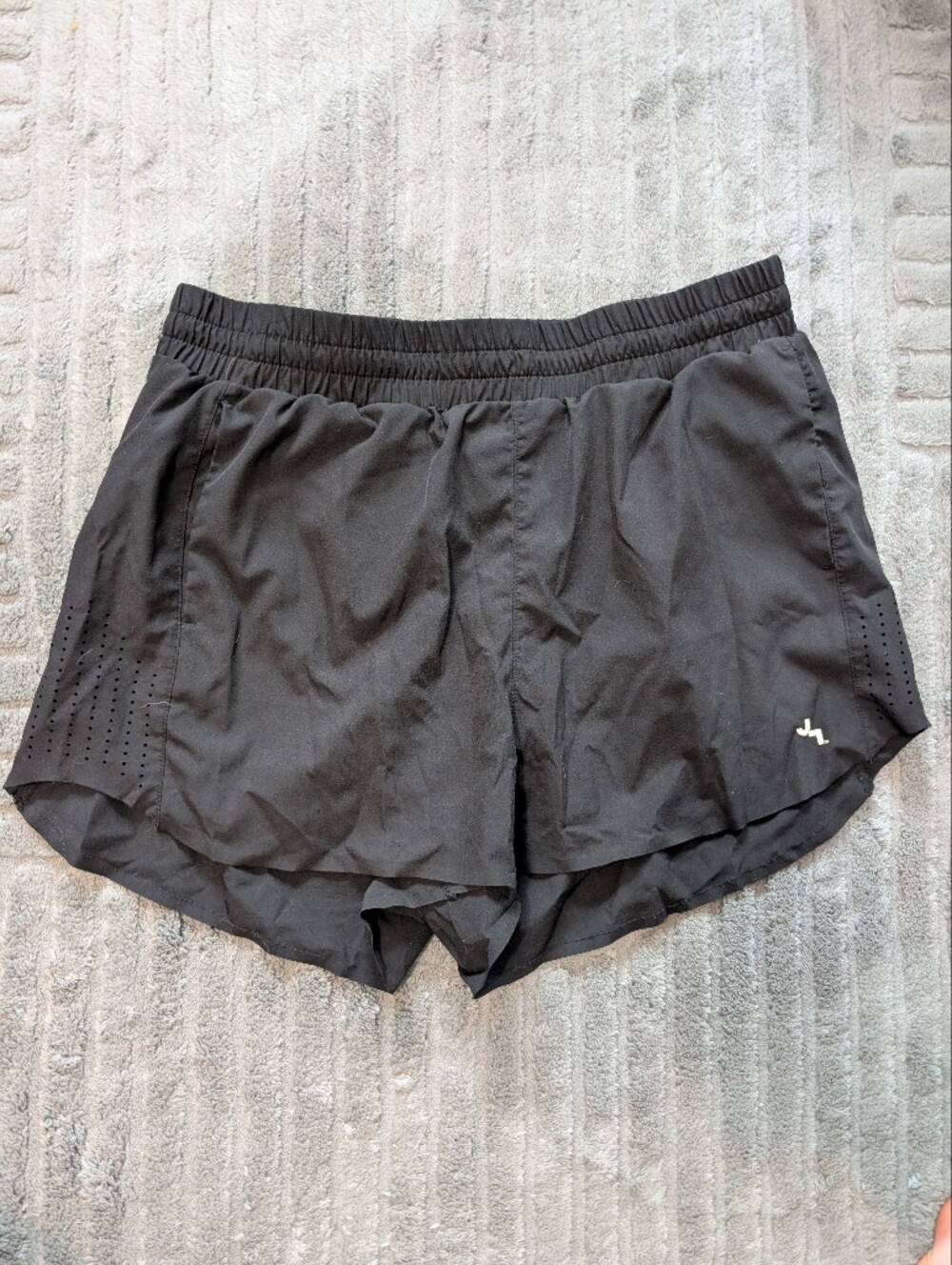 JoyLab | Black Athletic Running Shorts with Perforated Side Panels